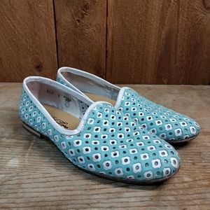 DEL TORO leather loafers slip on shoes Italian cutout articulated shoes size‎ 6